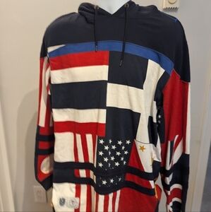 10.Deep Hoodie Men Large Flag Vctry Hoodie Sweatshirt Drawstring Streetwear